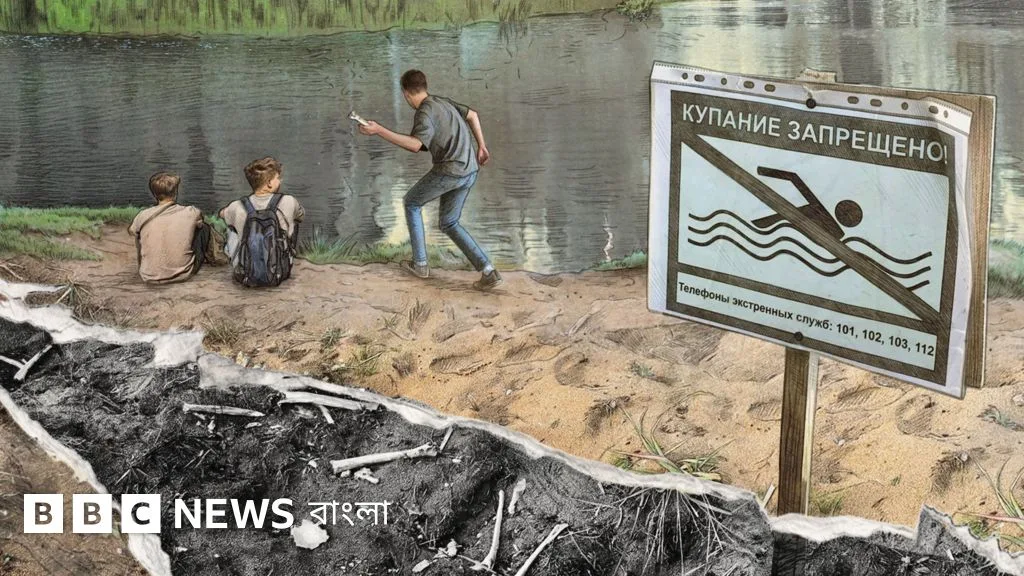 The Soviet-era lake where human remains still surface